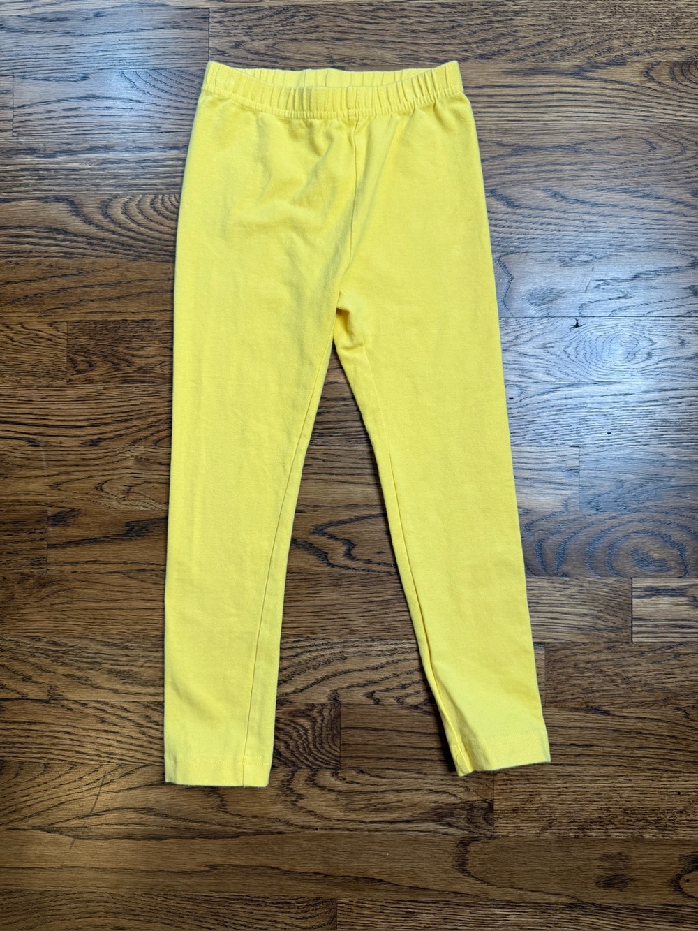 Hanna Andersson Girls Basic Solid Yellow Cotton Stretch Leggings Size 110 Size 5
